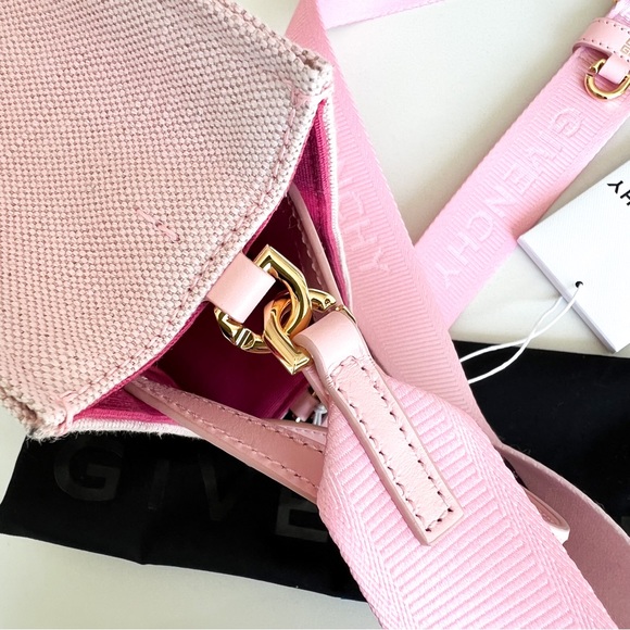 NWT Givenchy Mini G Logo Tote Shopping Bag in Pink - Picture 14 of 14